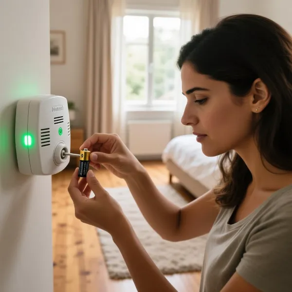 cómo cambiar la batería de una alarma de humo