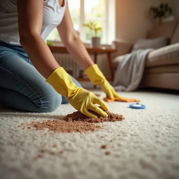 Comment enlever des excréments de chien d’un tapis