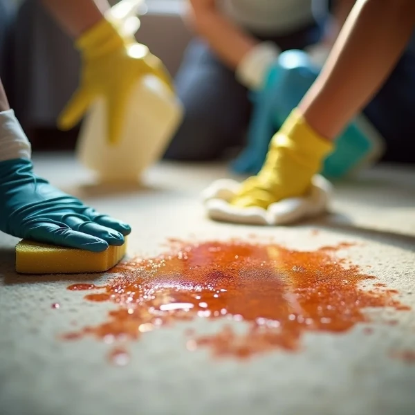 how to clean vomit from carpet