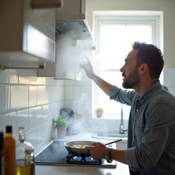 ¿Cómo evitar que el vapor active una alarma de incendios?